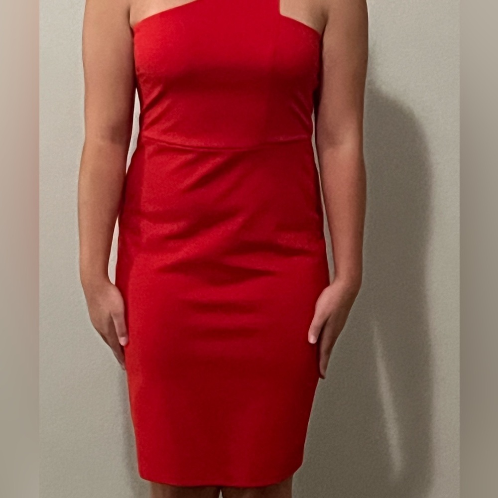 Lulu’s red off the shoulder dress